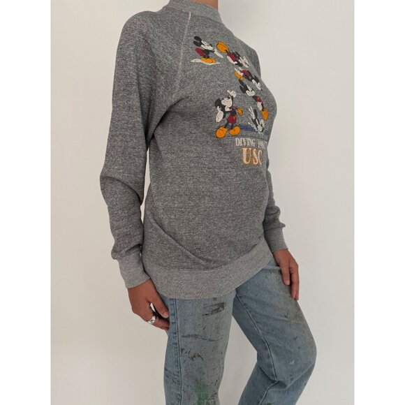 80s vintage Mickey Mouse Disney USC Collegiate South Carolina Sweater made USA - Picture 7 of 9